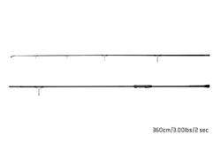 Prut Delphin CORSA BLACK Carp  SiC 360cm /3,0lb / 2 diel