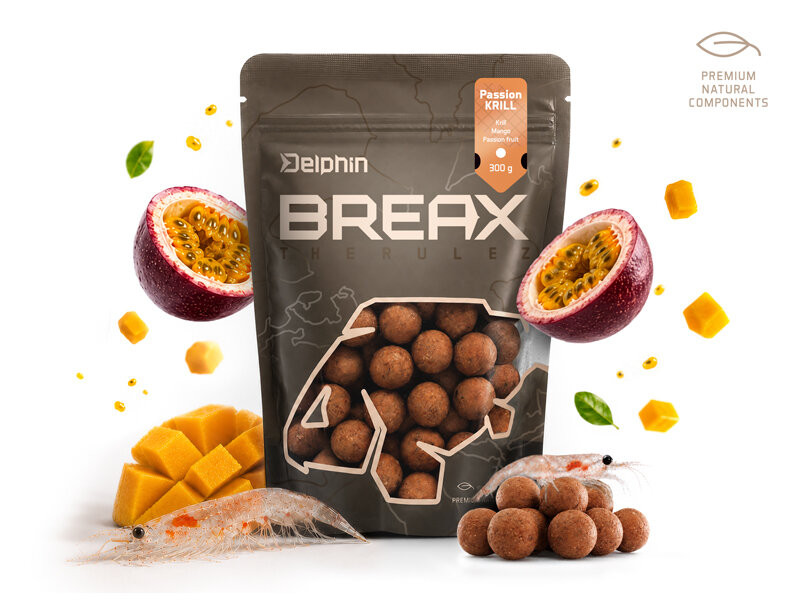 Boilies Delphin BreaX / PassionKRILL / 300g 