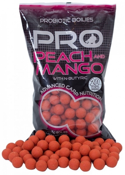 Boilies Starbaits Probiotic Peach&Mango 20mm 1kg