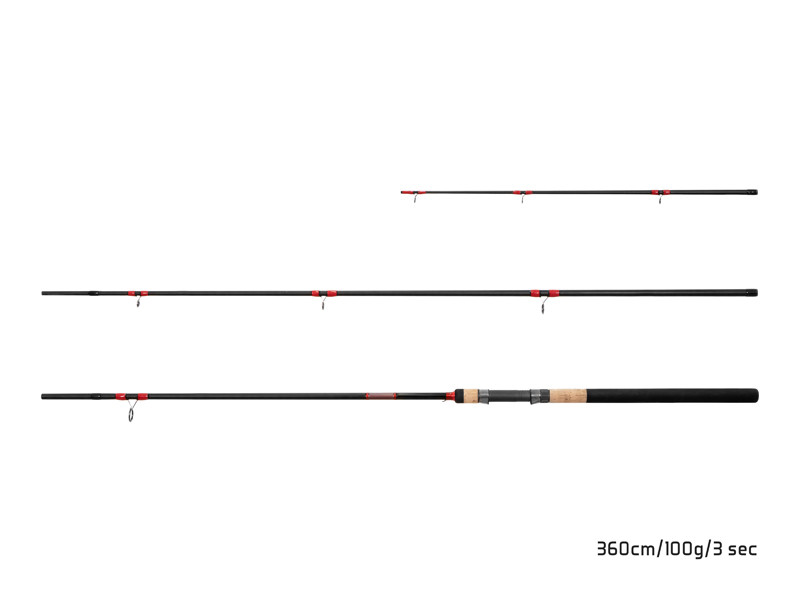 Prut Delphin LEEDER Feeder + 2 špičky 360cm