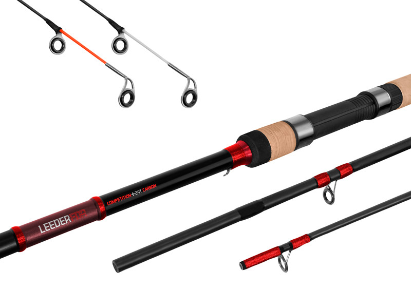 Prut Delphin LEEDER Feeder + 2 špičky 330cm / 100g 